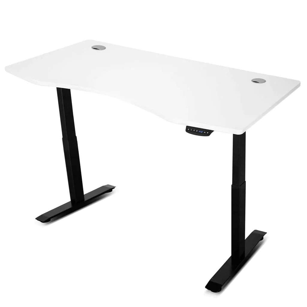 Lifespan Fitness V-FOLD Treadmill with ErgoDesk Automatic Standing Desk 1500mm in White/Black