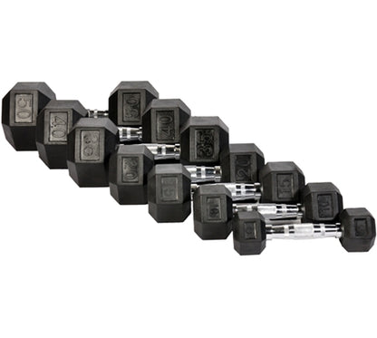 Rubber Hex Dumbbells (Sold in Pairs)